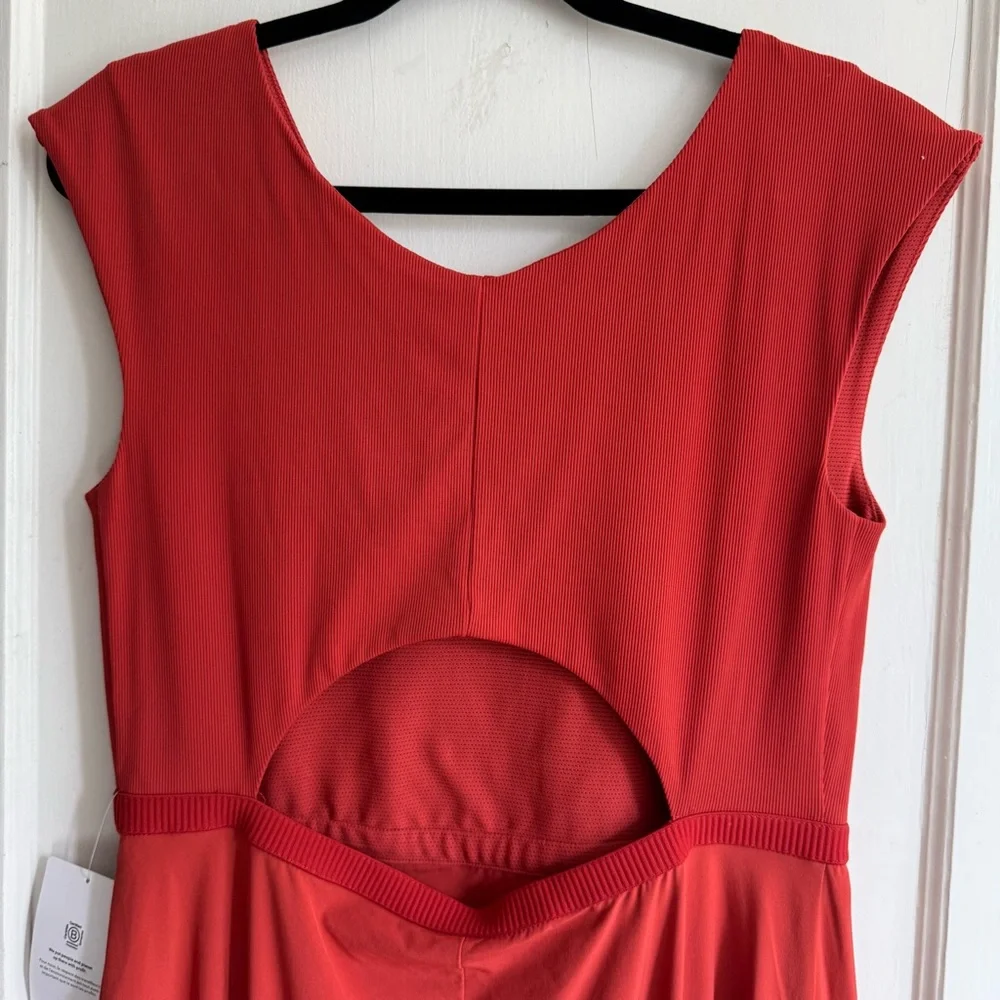 Athleta Ryder Cap Sleeve Cut Out Back Midi Dress - Picture 5 of 9